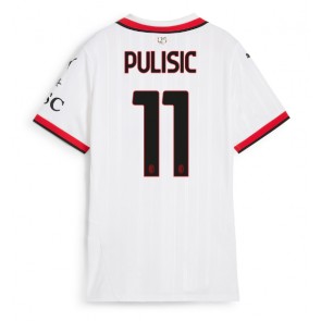 AC Milan Christian Pulisic #11 Replika Udebanetrøje Dame 2024-25 Kortærmet